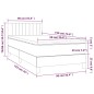 Letto a Molle Materasso e LED Grigio Chiaro 90x190 cm Velluto Letto a Molle Materasso e LED Grigio Chiaro 90x190 cm Velluto
