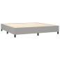 Letto a Molle Materasso e LED Grigio Chiaro 200x200 cm Tessuto Letto a Molle Materasso e LED Grigio Chiaro 200x200 cm Tessuto
