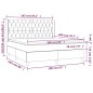 Letto a Molle con Materasso e LED Tortora 160x200 cm in Tessuto Letto a Molle con Materasso e LED Tortora 160x200 cm in Tessuto