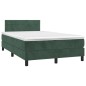 vidaXL Letto a Molle con Materasso e LED Verde Scuro 120x200cm Velluto vidaXL Letto a Molle con Materasso e LED Verde Scuro 120x200cm Velluto