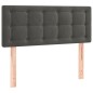 Letto a Molle con Materasso e LED Grigio Scuro 100x200 cm Letto a Molle con Materasso e LED Grigio Scuro 100x200 cm