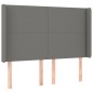 vidaXL Letto a Molle Materasso e LED Grigio Scuro 140x200cm in Tessuto