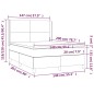 vidaXL Letto a Molle Materasso e LED Grigio Scuro 140x200cm in Tessuto