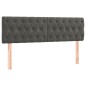 Letto a Molle con Materasso e LED Grigio Scuro 140x190 cm Letto a Molle con Materasso e LED Grigio Scuro 140x190 cm