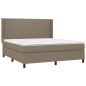 vidaXL Letto a Molle con Materasso e LED Tortora 180x200 cm in Tessuto vidaXL Letto a Molle con Materasso e LED Tortora 180x200 cm in Tessuto