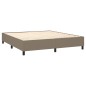 vidaXL Letto a Molle con Materasso e LED Tortora 180x200 cm in Tessuto vidaXL Letto a Molle con Materasso e LED Tortora 180x200 cm in Tessuto