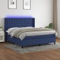 vidaXL Letto a Molle con Materasso e LED Blu 180x200 cm in Tessuto vidaXL Letto a Molle con Materasso e LED Blu 180x200 cm in Tessuto