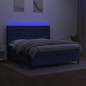 vidaXL Letto a Molle con Materasso e LED Blu 180x200 cm in Tessuto vidaXL Letto a Molle con Materasso e LED Blu 180x200 cm in Tessuto