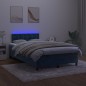 Letto a Molle con Materasso e LED Blu Scuro 120x200cm Letto a Molle con Materasso e LED Blu Scuro 120x200cm