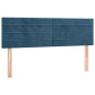 vidaXL Letto a Molle con Materasso e LED Blu Scuro 140x190 cm vidaXL Letto a Molle con Materasso e LED Blu Scuro 140x190 cm