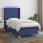 vidaXL Letto a Molle con Materasso e LED Blu 100x200cm in Tessuto vidaXL Letto a Molle con Materasso e LED Blu 100x200cm in Tessuto
