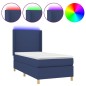 vidaXL Letto a Molle con Materasso e LED Blu 100x200cm in Tessuto vidaXL Letto a Molle con Materasso e LED Blu 100x200cm in Tessuto