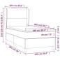 vidaXL Letto a Molle con Materasso e LED Blu 100x200cm in Tessuto vidaXL Letto a Molle con Materasso e LED Blu 100x200cm in Tessuto