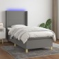 vidaXL Letto a Molle Materasso e LED Grigio Scuro 80x200 cm in Tessuto vidaXL Letto a Molle Materasso e LED Grigio Scuro 80x200 cm in Tessuto