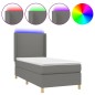 vidaXL Letto a Molle Materasso e LED Grigio Scuro 80x200 cm in Tessuto vidaXL Letto a Molle Materasso e LED Grigio Scuro 80x200 cm in Tessuto