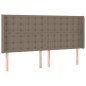 Letto a Molle con Materasso e LED Tortora 180x200 cm in Tessuto Letto a Molle con Materasso e LED Tortora 180x200 cm in Tessuto