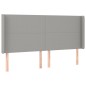 Letto a Molle Materasso e LED Grigio Chiaro 160x200 cm Tessuto Letto a Molle Materasso e LED Grigio Chiaro 160x200 cm Tessuto