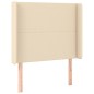 Letto a Molle con Materasso e LED Crema 100x200cm in Tessuto Letto a Molle con Materasso e LED Crema 100x200cm in Tessuto