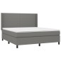 Letto a Molle Materasso e LED Grigio Scuro 180x200cm in Tessuto Letto a Molle Materasso e LED Grigio Scuro 180x200cm in Tessuto