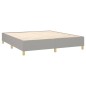 Letto a Molle Materasso e LED Grigio Chiaro 180x200 cm Tessuto Letto a Molle Materasso e LED Grigio Chiaro 180x200 cm Tessuto
