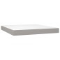Letto a Molle Materasso e LED Grigio Chiaro 180x200 cm Tessuto Letto a Molle Materasso e LED Grigio Chiaro 180x200 cm Tessuto