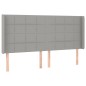 Letto a Molle Materasso e LED Grigio Chiaro 180x200 cm Tessuto Letto a Molle Materasso e LED Grigio Chiaro 180x200 cm Tessuto
