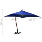 Ombrellone a Sbalzo Azzurro 3x3 m Palo in Abete Massello Ombrellone a Sbalzo Azzurro 3x3 m Palo in Abete Massello