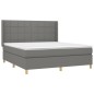 vidaXL Letto a Molle Materasso e LED Grigio Scuro 180x200cm in Tessuto vidaXL Letto a Molle Materasso e LED Grigio Scuro 180x200cm in Tessuto