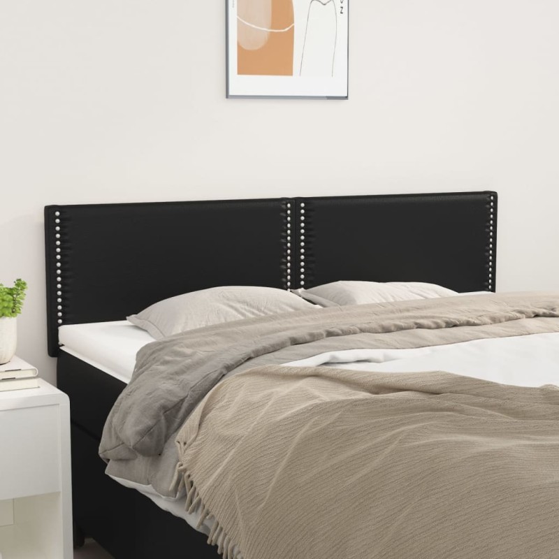 vidaXL Testiere 2 pz Nere 72x5x78/88 cm in Similpelle vidaXL Testiere 2 pz Nere 72x5x78/88 cm in Similpelle