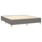 vidaXL Letto a Molle Materasso e LED Grigio Scuro 180x200cm in Tessuto vidaXL Letto a Molle Materasso e LED Grigio Scuro 180x200cm in Tessuto