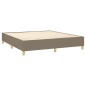 Letto a Molle con Materasso e LED Tortora 180x200 cm in Tessuto Letto a Molle con Materasso e LED Tortora 180x200 cm in Tessuto