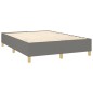 Letto a Molle Materasso e LED Grigio Scuro 140x190cm in Tessuto Letto a Molle Materasso e LED Grigio Scuro 140x190cm in Tessuto