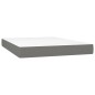 Letto a Molle Materasso e LED Grigio Scuro 140x190cm in Tessuto Letto a Molle Materasso e LED Grigio Scuro 140x190cm in Tessuto