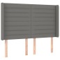 Letto a Molle Materasso e LED Grigio Scuro 140x190cm in Tessuto Letto a Molle Materasso e LED Grigio Scuro 140x190cm in Tessuto