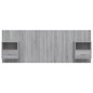 Testiera Letto con Comodini in Legno Multistrato Grigio Sonoma Testiera Letto con Comodini in Legno Multistrato Grigio Sonoma