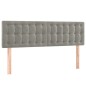 Letto a Molle Materasso e LED Grigio Chiaro 140x190 cm Velluto Letto a Molle Materasso e LED Grigio Chiaro 140x190 cm Velluto