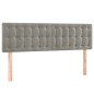 vidaXL Letto a Molle Materasso e LED Grigio Chiaro 140x200 cm Velluto vidaXL Letto a Molle Materasso e LED Grigio Chiaro 140x200 cm Velluto