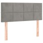 Letto a Molle Materasso e LED Grigio Chiaro 100x200 cm Velluto Letto a Molle Materasso e LED Grigio Chiaro 100x200 cm Velluto