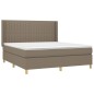 vidaXL Letto a Molle con Materasso e LED Tortora 180x200 cm in Tessuto vidaXL Letto a Molle con Materasso e LED Tortora 180x200 cm in Tessuto