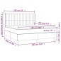 Letto a Molle con Materasso e LED Blu 180x200 cm in Tessuto Letto a Molle con Materasso e LED Blu 180x200 cm in Tessuto