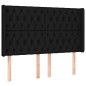 vidaXL Letto a Molle con Materasso e LED Nero 160x200 cm in Tessuto vidaXL Letto a Molle con Materasso e LED Nero 160x200 cm in Tessuto