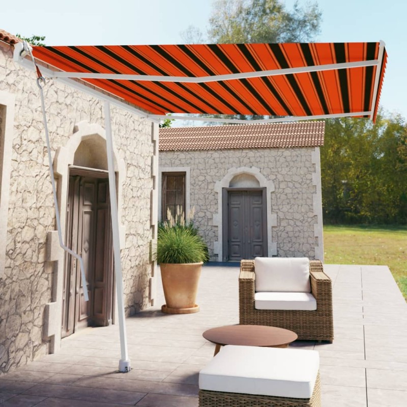 Tenda da Sole Automatica Autoportante 300x250cm Arancio Marrone Tenda da Sole Automatica Autoportante 300x250cm Arancio Marrone