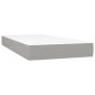 vidaXL Letto a Molle Materasso e LED Grigio Chiaro 90x200 cm Tessuto