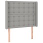 vidaXL Letto a Molle Materasso e LED Grigio Chiaro 90x200 cm Tessuto