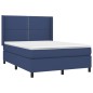 vidaXL Letto a Molle con Materasso e LED Blu 140x200 cm in Tessuto vidaXL Letto a Molle con Materasso e LED Blu 140x200 cm in Tessuto