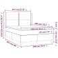 vidaXL Letto a Molle con Materasso e LED Blu 140x200 cm in Tessuto vidaXL Letto a Molle con Materasso e LED Blu 140x200 cm in Tessuto