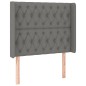 vidaXL Letto a Molle Materasso e LED Grigio Scuro 90x200 cm in Tessuto vidaXL Letto a Molle Materasso e LED Grigio Scuro 90x200 cm in Tessuto