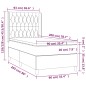 vidaXL Letto a Molle Materasso e LED Grigio Scuro 90x200 cm in Tessuto vidaXL Letto a Molle Materasso e LED Grigio Scuro 90x200 cm in Tessuto