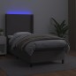vidaXL Giroletto Molle con Materasso e LED Grigio 90x190cm Similpelle vidaXL Giroletto Molle con Materasso e LED Grigio 90x190cm Similpelle