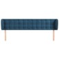 Testiera ad Orecchio Blu Scuro 183x23x78/88 cm in Velluto Testiera ad Orecchio Blu Scuro 183x23x78/88 cm in Velluto